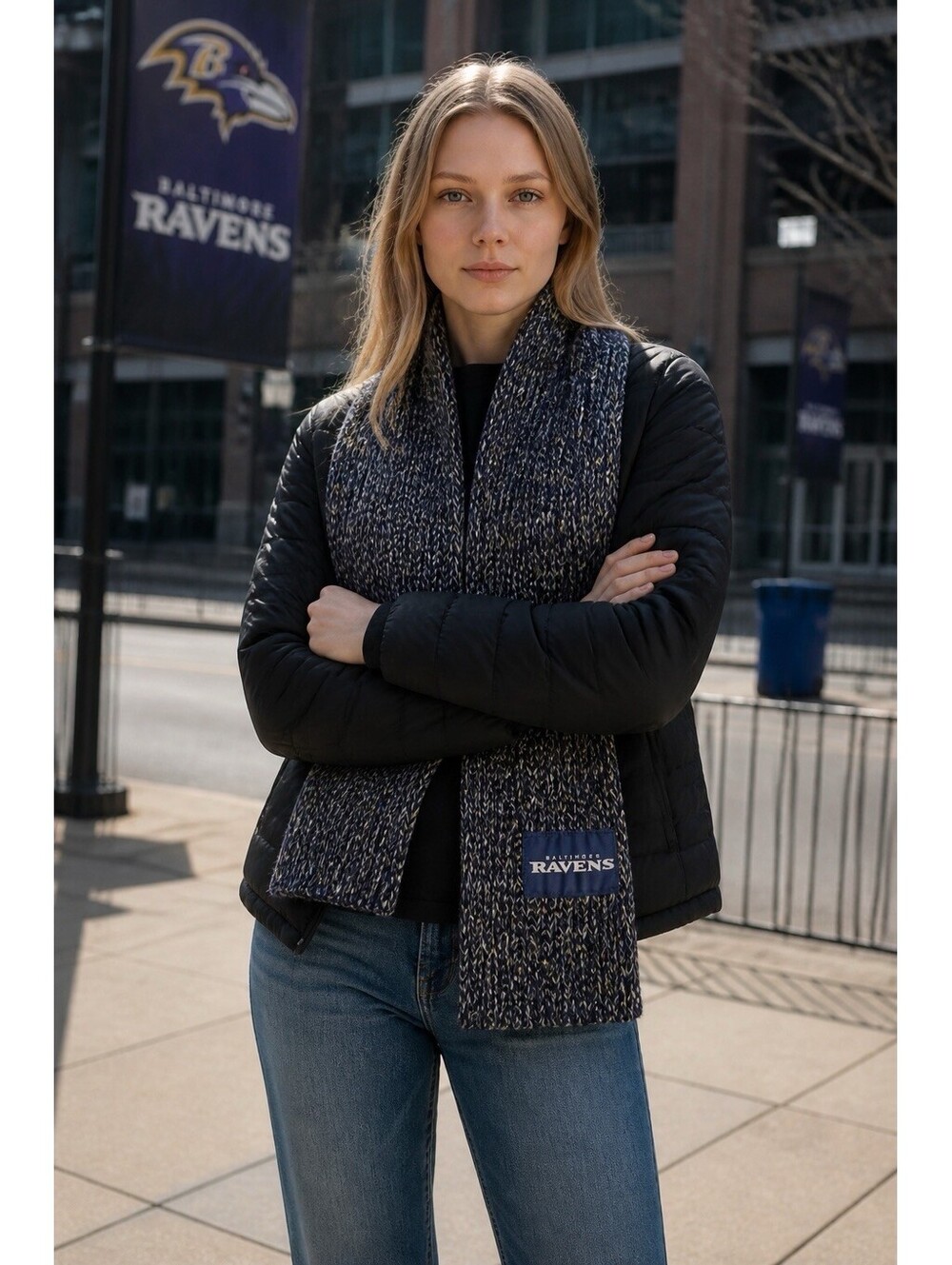 Forever Collectibles Infinity Scarf  NFL Baltimore Ravens NFL Authorized